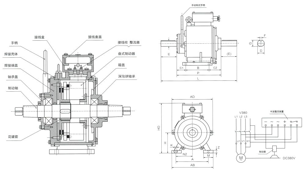 点击查看大图 厂用BZES隔爆封闭式制动器外形尺寸图.jpg
