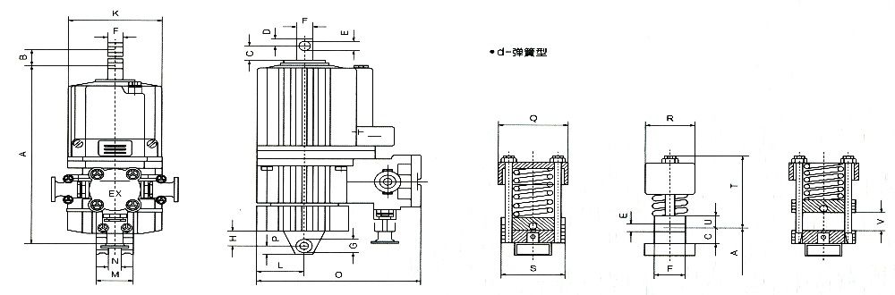 点击查看大图 DEd隔爆型电力液压推动器外形尺寸图.jpg