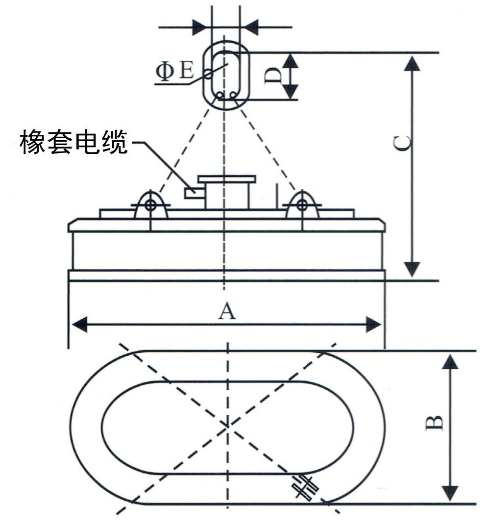 点击查看大图 MW61系列椭圆形电磁吸盘外形尺寸图.jpg